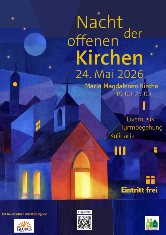 Nacht der offenen Kirchen am 24. Mai in der Maria Magdalenen Kirche von 19-23 Uhr